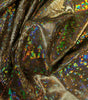 Metallic Hologram Foil Spandex GOLD/BLACK