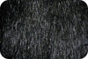 Long Pile METALLIC SHAGGY fur BLACK "LAST PIECE MEASURES 30 INCHES"