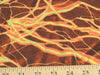 Lightning Foil Spandex ORANGE BLACK