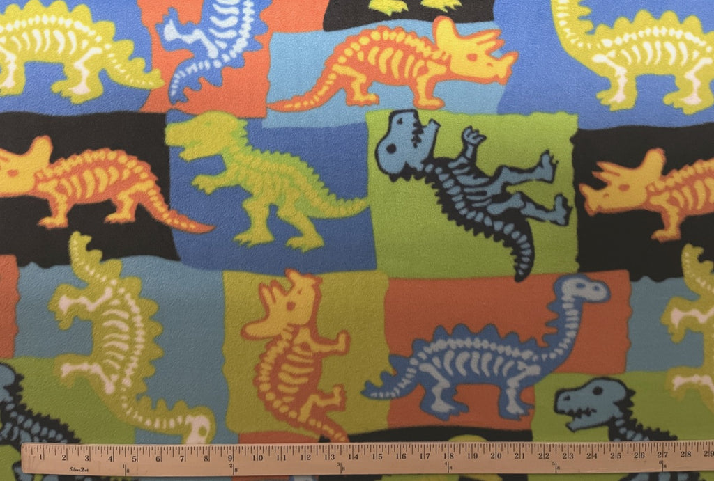 Premium Anti-Pill Dinosaur Fossils Fleece 10-B