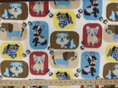 Premium Anti-pill Cute Dogs Fleece 356