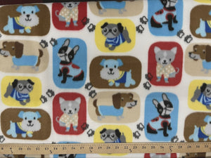 Premium Anti-pill Cute Dogs Fleece 356