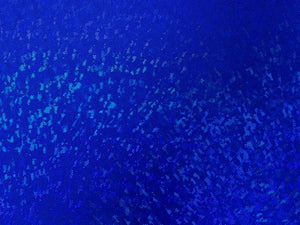 Metallic Hologram Foil Spandex LIGHT ROYAL