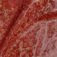 Metallic Hologram Foil Spandex RED/ORANGE