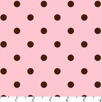 Anti Pill Dots Pink Chocolate Fleece 101