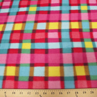 Premium Anti-Pill Bright Plaid Fleece 112
