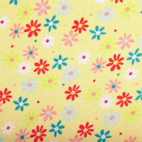 Misc Minky Cuddle Prints YELLOW CORAL RETRO DAISY