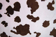 Cow Minky Cuddle Fur BROWN PINK