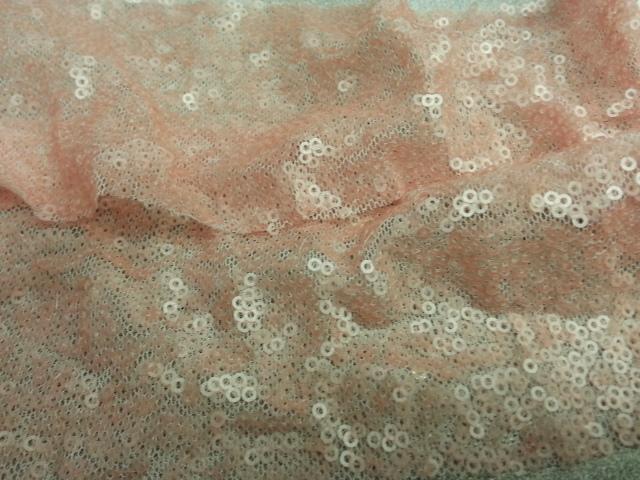 Embroidered Glitz Sequins DULL BLUSH PINK