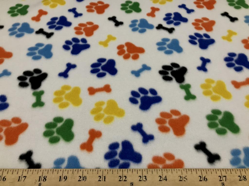 Paws Bones Rainbow Fleece 20B