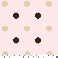 Anti-Pill Big Polka Dot Pink Fleece 311