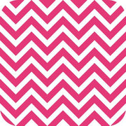 Chevron Charmeuse Satin FUCHSIA WHITE SP-14