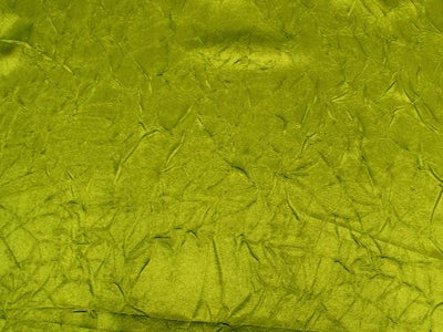 Crushed Charmeuse Satin OLIVE GREEN