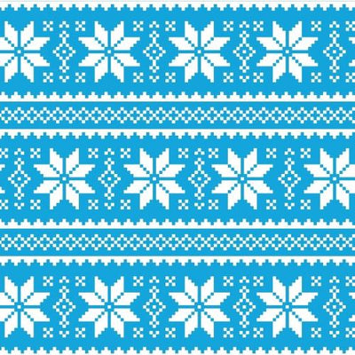 Premium Anti-Pill Nordic Star Turquoise Fleece 365