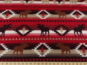 Anti-Pill Moose Crossing Red 397