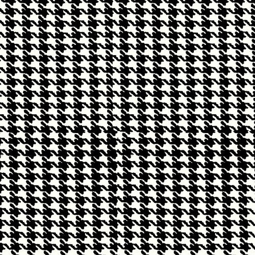 Premium Anti-Pill Houndstooth Black White Fleece 432