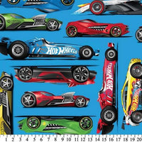Premium Anti-Pill Hot Wheels Blue Fleece 436