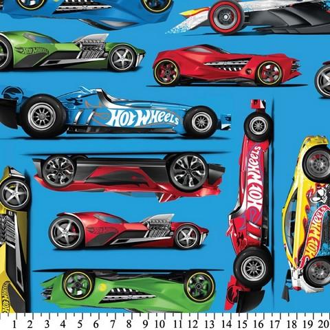 Premium Anti-Pill Hot Wheels Blue Fleece 436
