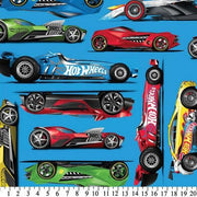 Premium Anti-Pill Hot Wheels Blue Fleece 436