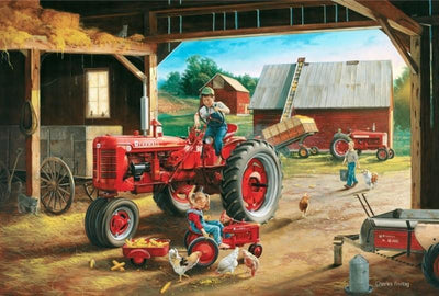 Anti-Pill Farmall Friends Panel Fleece B673