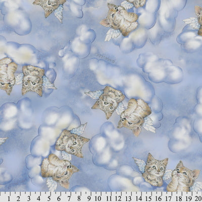Premium Anti-Pill American Greetings Angel Kittens Fleece 459