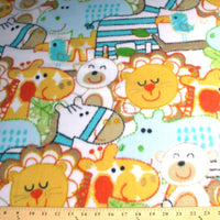 Premium Anti-Pill Cartoon Zoo Animals Fleece 552