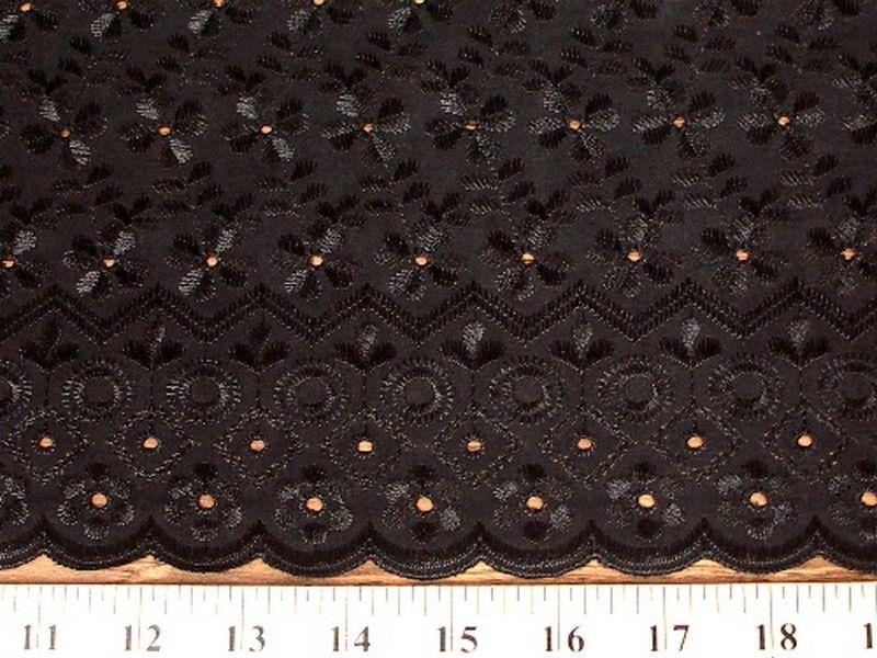 Eyelet Embroidery Black EL-4