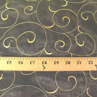 Embroidered Organza Gold