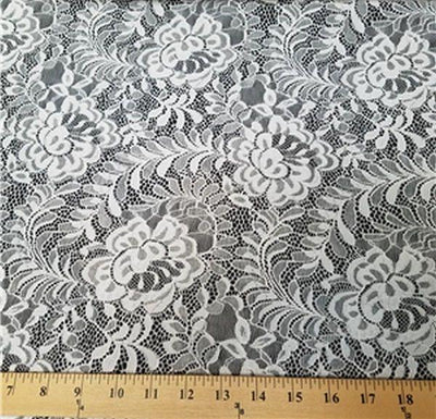 Floral Stretch Lace IVORY SL-83