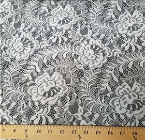Floral Stretch Lace IVORY SL-83