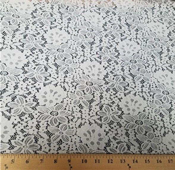 Floral Daisy Stretch Lace IVORY SL-78