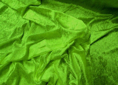 Crushed Panne Velour Velvet Lime