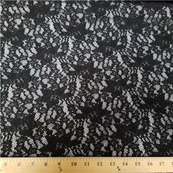 Floral Stretch Lace BLACK SL-80