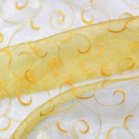 Embroidered Organza Yellow