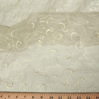 Embroidered Organza CHAMPAGNE