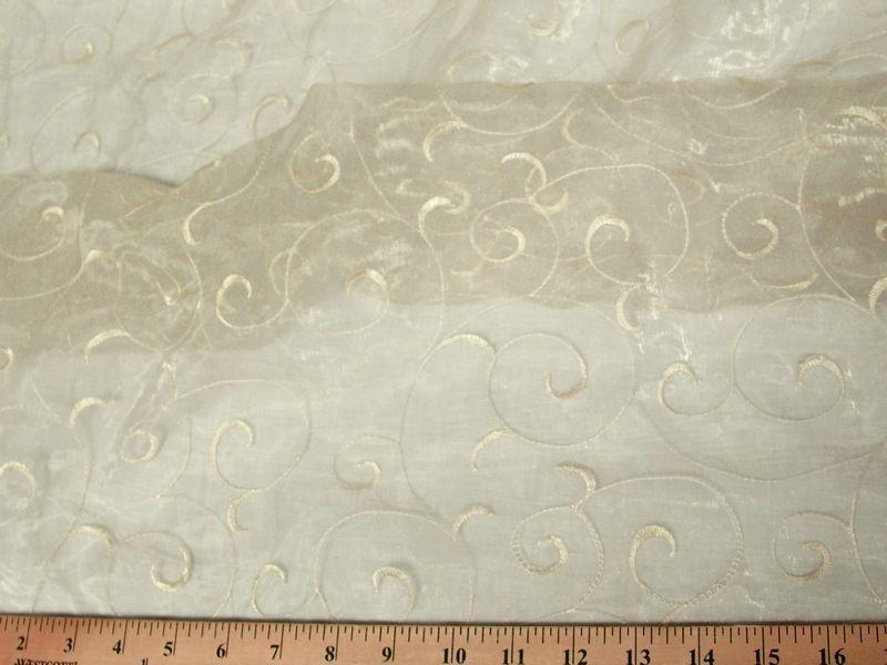 Embroidered Organza CHAMPAGNE