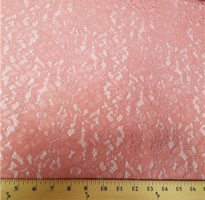 Floral Daisy Stretch Lace MAUVE SL-79