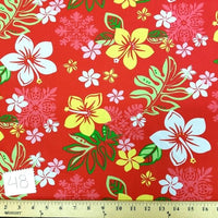SWATCHES Red/Pink Hawaiian Floral Prints