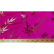 Chinese Bamboo Brocade Fuchsia "LAST PIECE MESAURES 1 YARD 13 INCHES"