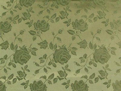 Floral Satin Brocade Sage