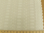 Eyelet Embroidery Ivory EL-16 "LAST PIECE MEASURES 2 YARD 28 INCHES"