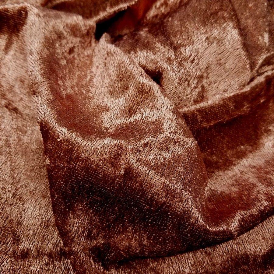 Crushed Panne Velour Velvet Mocha