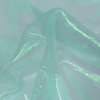 Irridescent Crinkled Barbie Organza Aqua