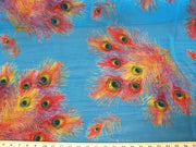 Printed Chiffon PEACOCK TURQUOISE