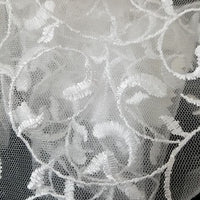 SWATCHES White Fancy Embroidery Mesh Lace