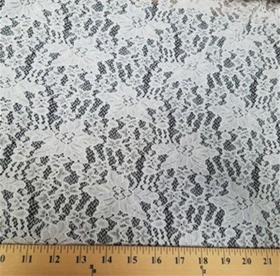 Floral Stretch Lace IVORY SL-81