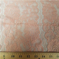 Floral Stripe Stretch Lace DUSTY ROSE SL-76
