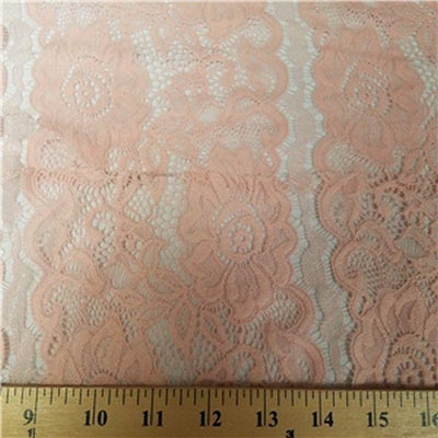 Floral Stripe Stretch Lace DUSTY ROSE SL-76