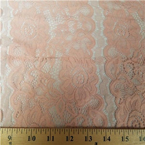 Floral Stripe Stretch Lace DUSTY ROSE SL-76
