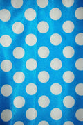 Polka Dot Charmeuse Satin TURQUOISE WHITE SP-109